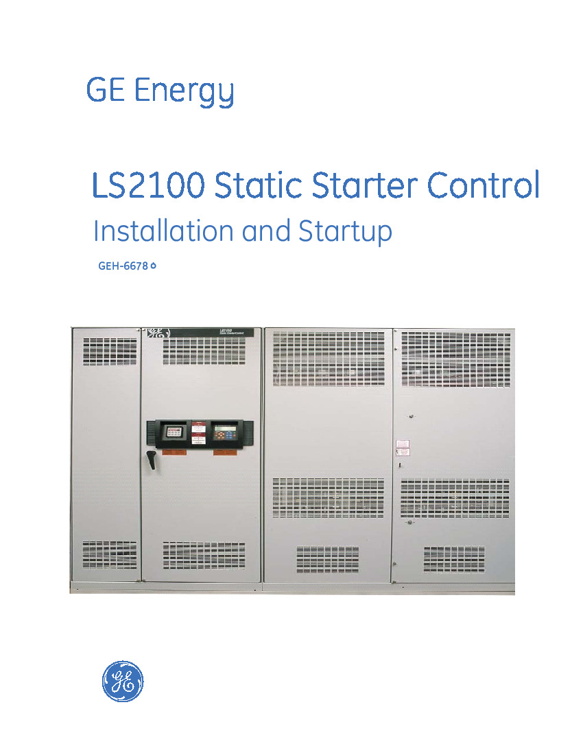 First Page Image of DS200FCSAG1A GEH-6678F LS2100 Installation and Startup Manual.pdf